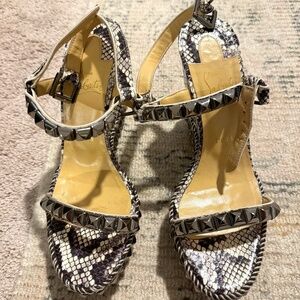 Christian Louboutin Snakeskin Wedges Size 39